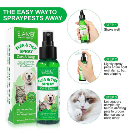 100ml Natural Pet Care Topical Flea&Tick Spray