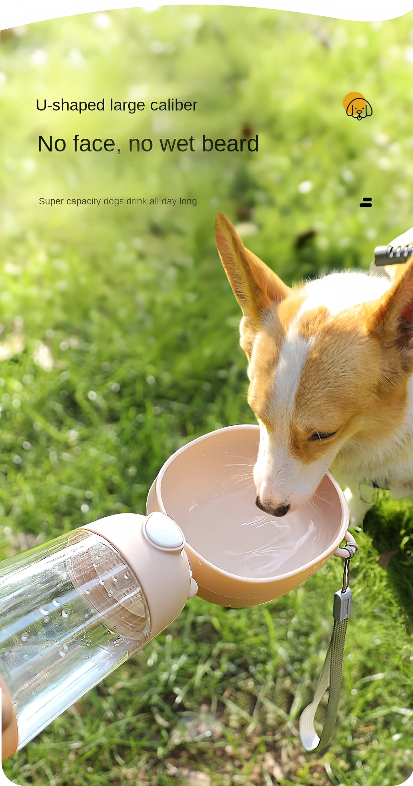 Dog Portable Water Bowl Portable Food Grade Material Dog Cat Travel Pet Water Cup Bottle With Food Dispenser Pet Dog Supplies