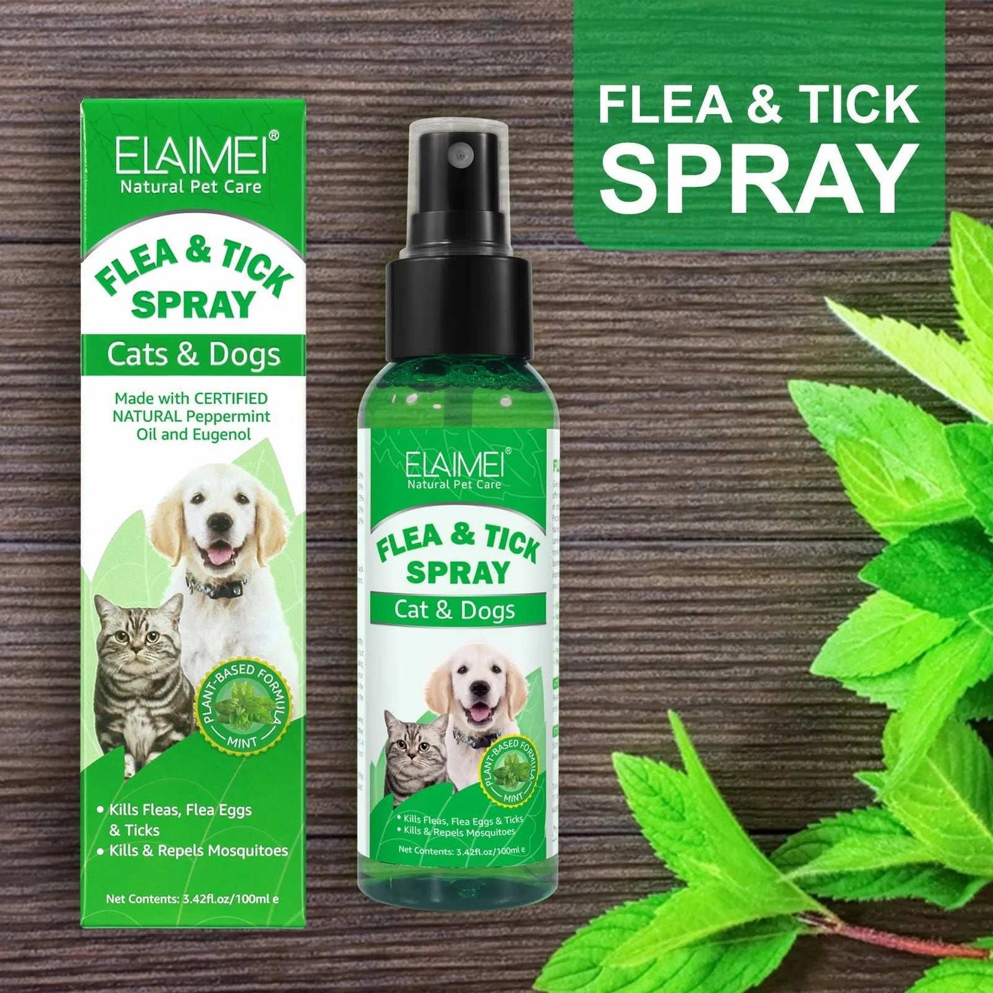 100ml Natural Pet Care Topical Flea&Tick Spray