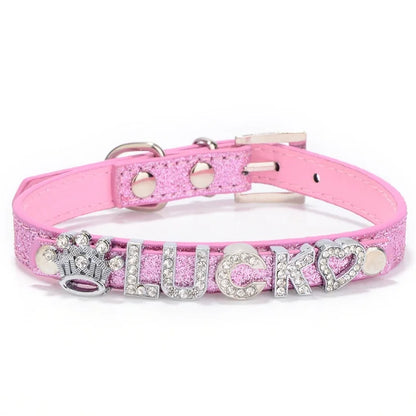 Personalized Id Dog Collars Rhinestone