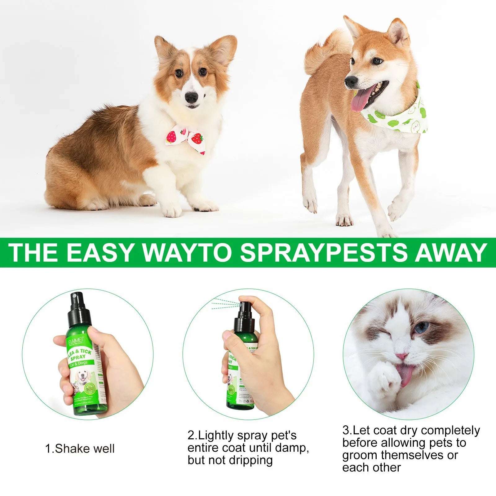 100ml Natural Pet Care Topical Flea&Tick Spray