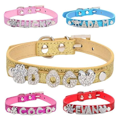 Personalized Id Dog Collars Rhinestone