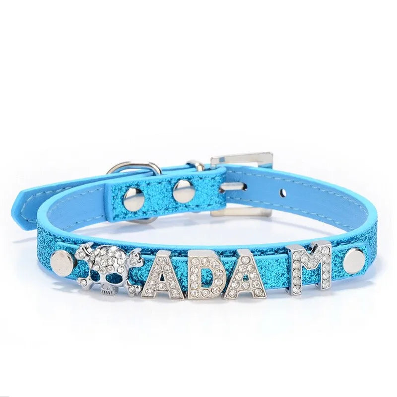 Personalized Id Dog Collars Rhinestone