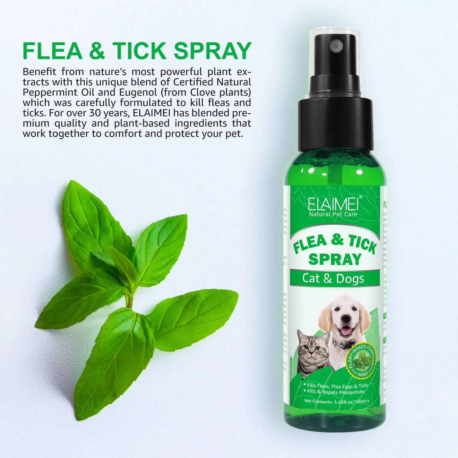 100ml Natural Pet Care Topical Flea&Tick Spray